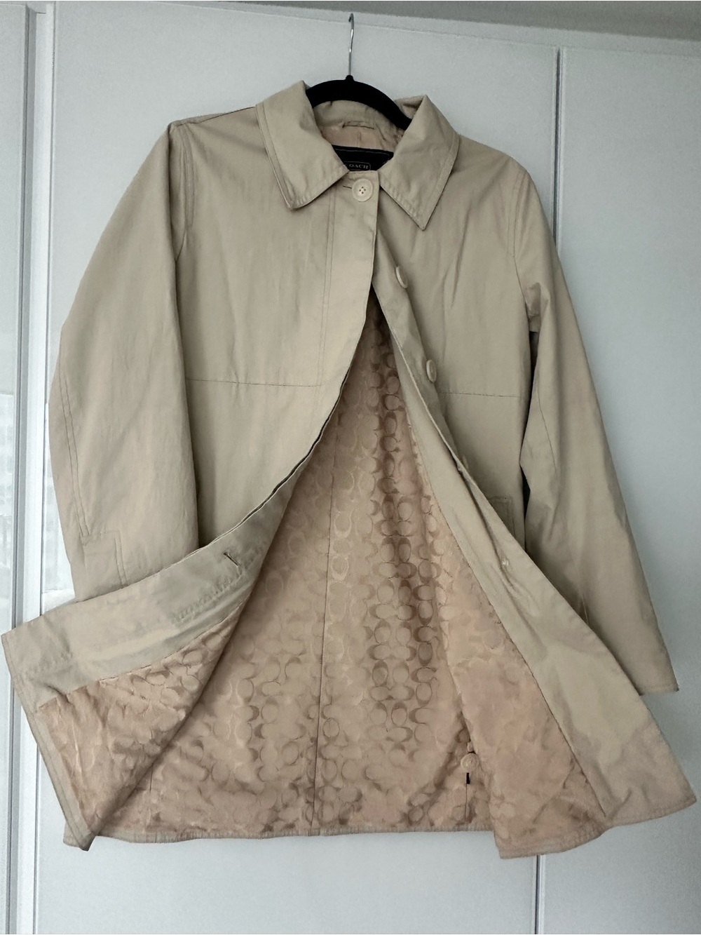 Coach Beige Lightweight Trench Coat